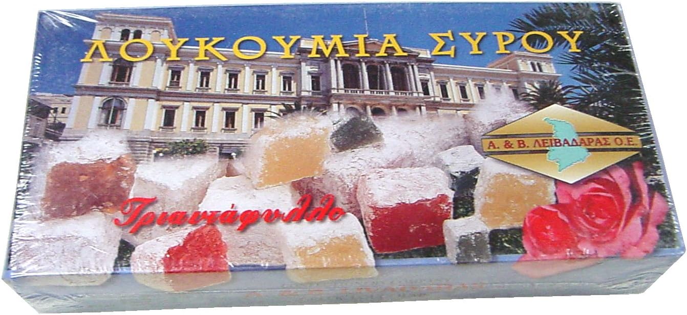 Loukoumi Sirou (Greek Loukoumi - Turkish Delight) Plain/rose 380g Pkg