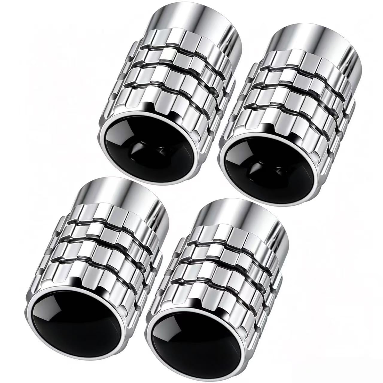 Tire Valve Stem Caps for Honda Series Metal Car Wheel Air caps Auto Valve Stem Caps Accessories 4 Pcs Silver