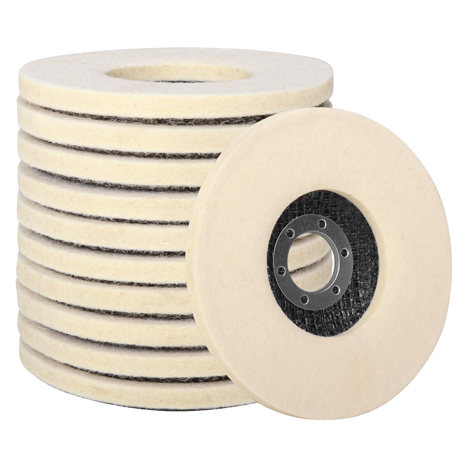 Tarcze Listkowe, Tarcze Polerskie Wełniana Tarcza Polerska Podkładki Polerskie Koło Szlifierki Kątowej Filcowa Tarcza Polerska/10Pcs/100Mm