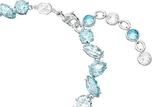 Miniatura 3 de Swarovski Pulsera Gema suave, cristales azules, cortes mixtos, en banda con acabado de rodio, parte de la colección Swarovski Gema