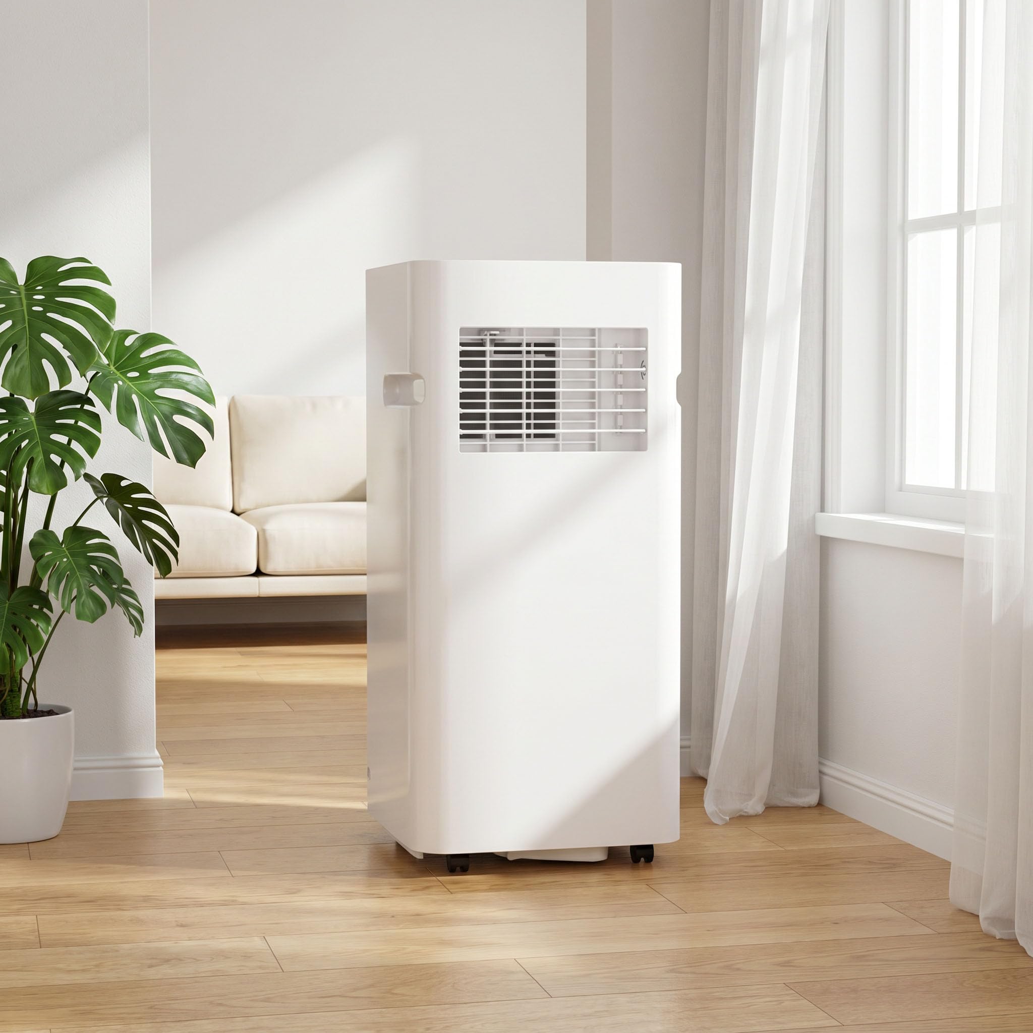 Portable Air Conditioner 12000 BTU, Quiet Cooling & Dehumidifier for Rooms