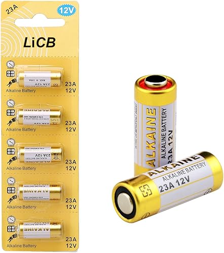 LiCB Batería alcalina A23 23A 12V (paquete de 5)