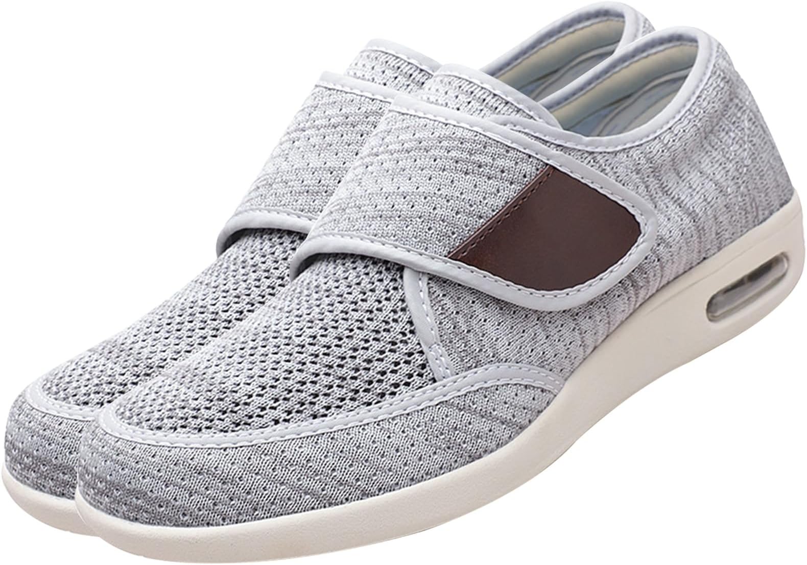 Mens Shoes Hook and loop Fastening Lightweight Walking Mesh Breathable Wide Sneakers Extra Orthopaedic Comfort Sandals Diabetic Trainers for Men Fitting