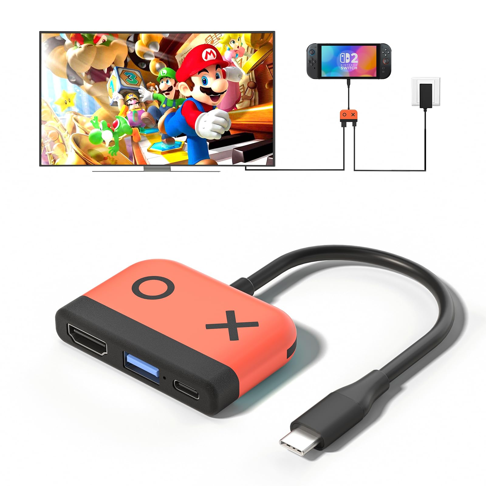 Nintendo Switch 2 için Switch Dock, 4K/60HZ HDMI TV USB 3.0