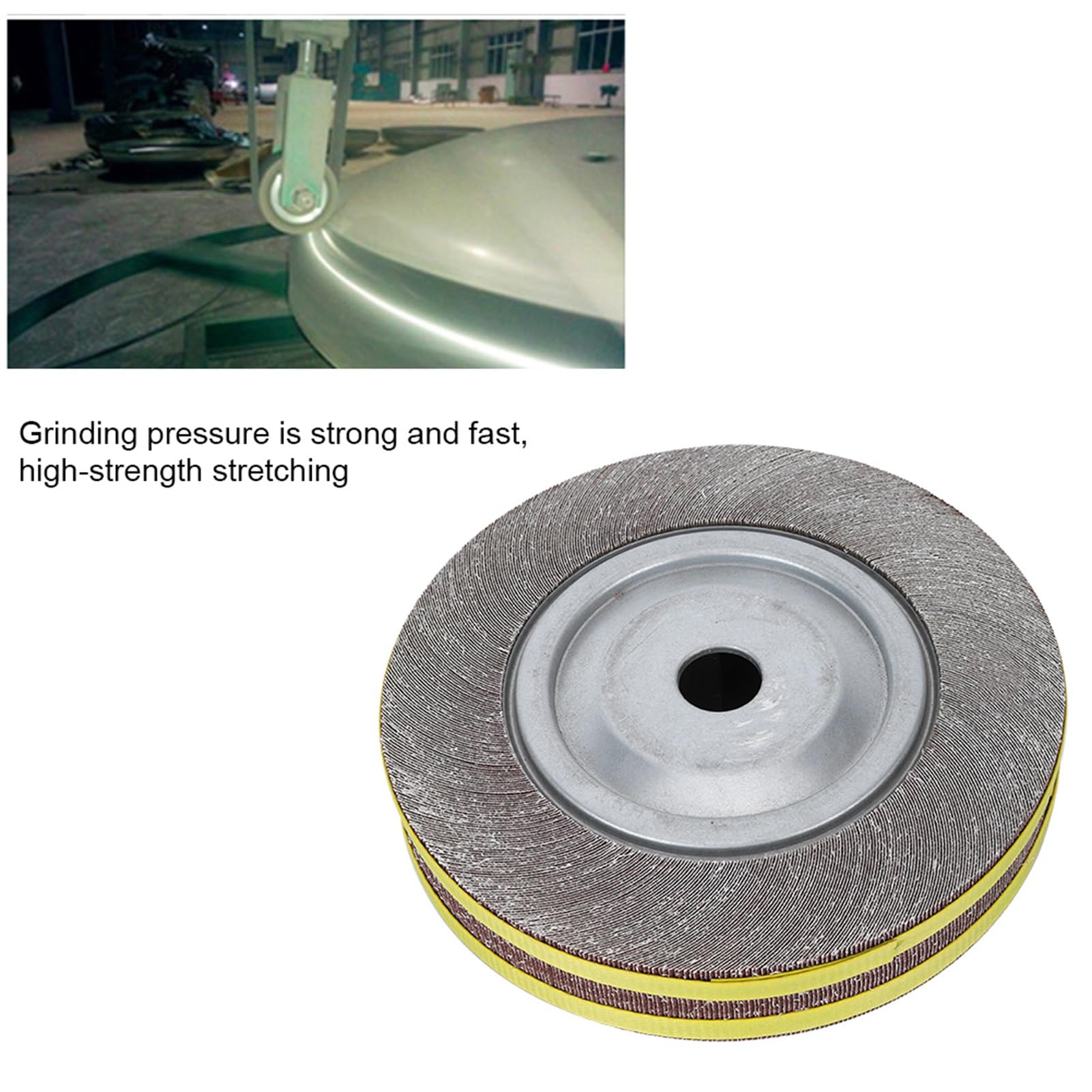 Cocoarm Mola Lucidante per Tubo in Acciaio Inossidabile Alesaggio 260 Mm 32 Mm Girante Materiale Taglio Rapido Elevata Efficienza di Lucidatura per la Finitura dei Metalli (80 maglie)
