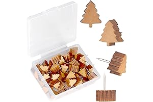 50 Pack Decorative Push Pins,Wooden Push Pins,Cute Push Pins,Push Pins for Cork...