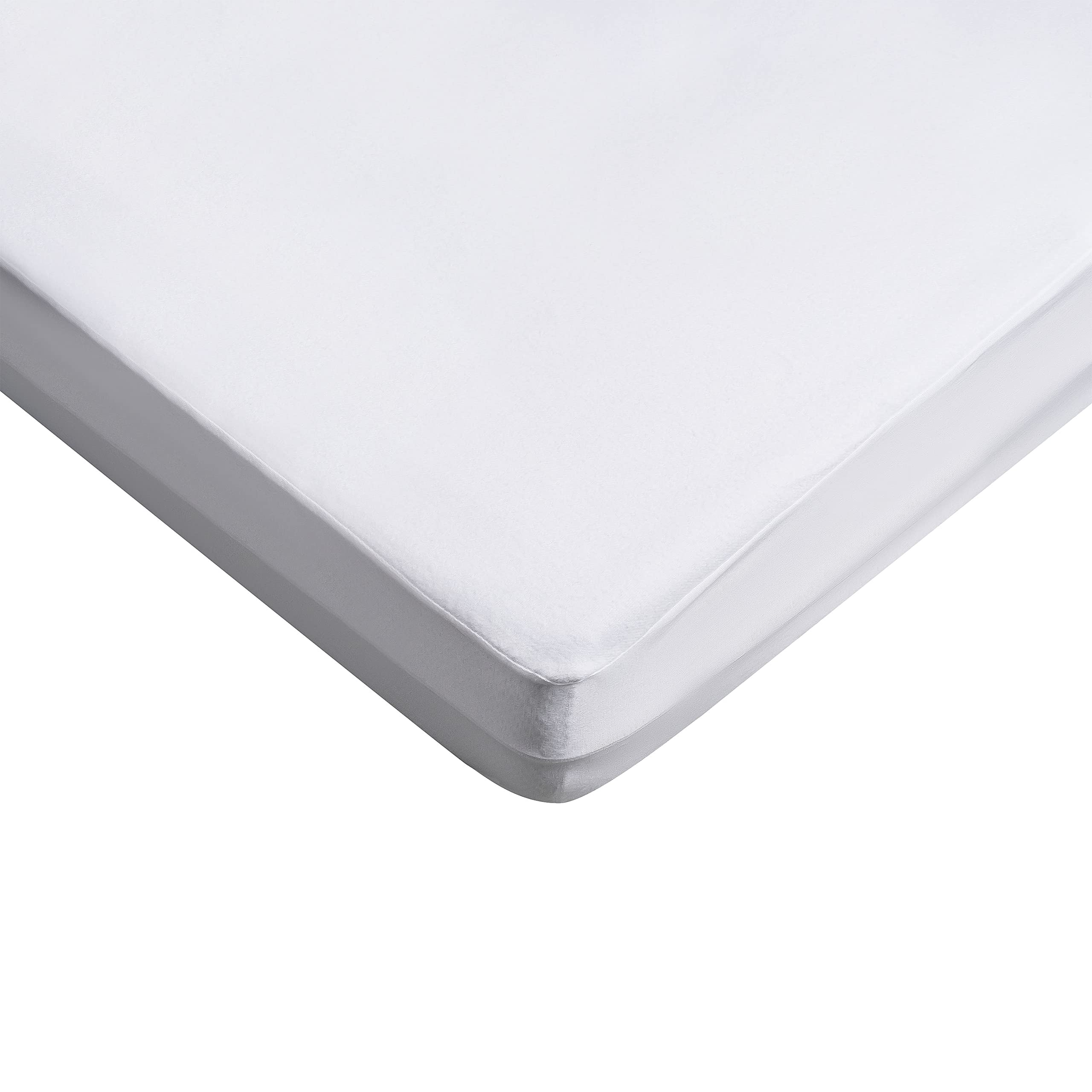 Moon Luxury Molton Spannbetttuch, Matratzenauflage 100% Baumwolle ca. 120x200, ca. 680 g/m² mit Rundumgummizug (weiß)