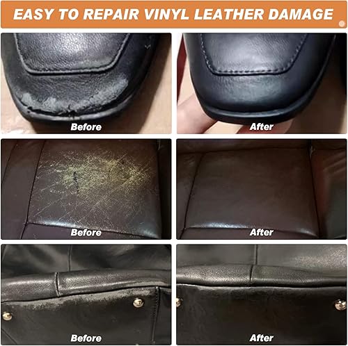 Miniatura 8 de Kit de reparación de vinilo de cuero, pintura acrílica de cuero de 12 colores para zapatos, zapatillas, muebles de cuero, bolsos, asiento de