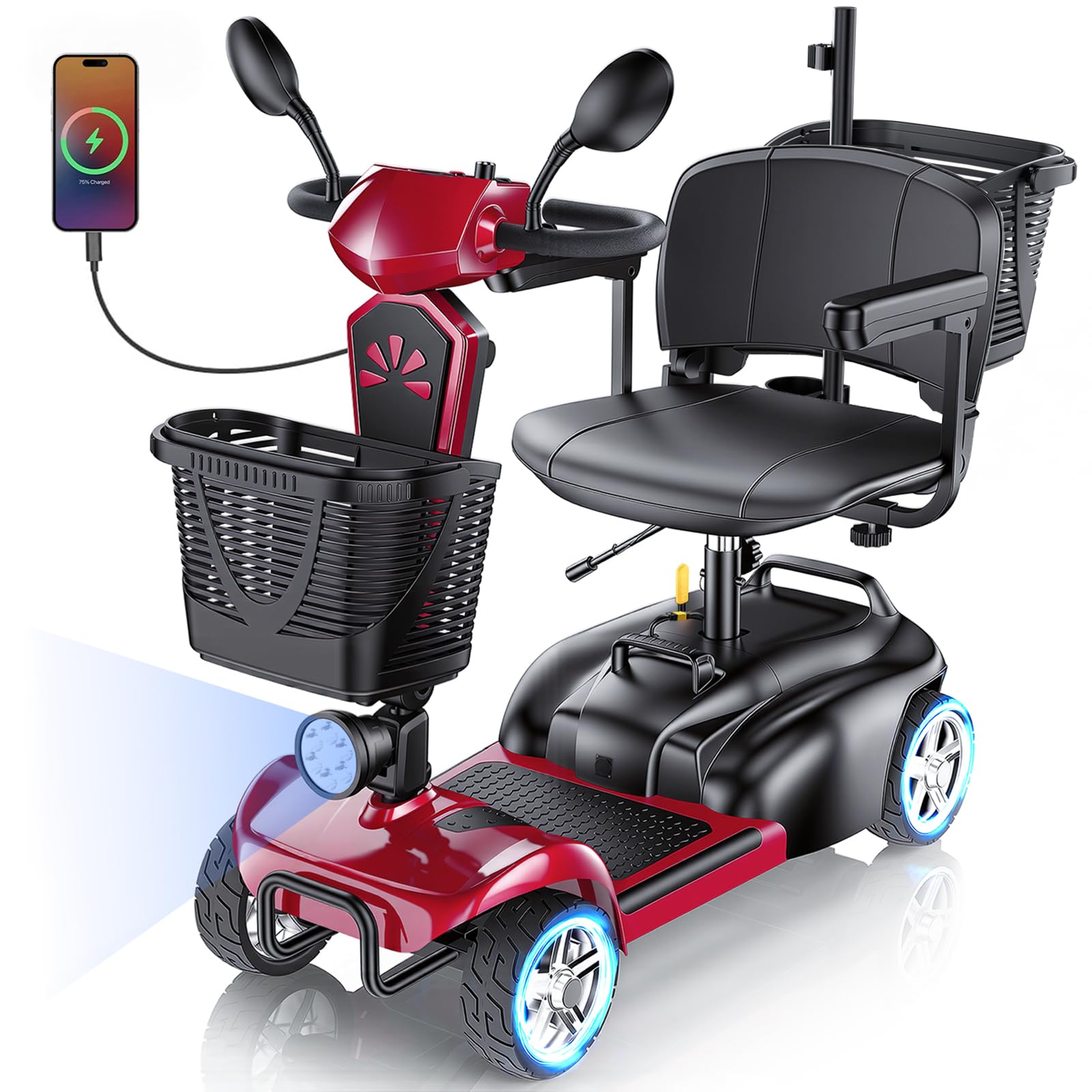 Amazon.com: Eldryvon Mobility Scooter for Adults, 15/25/30/50