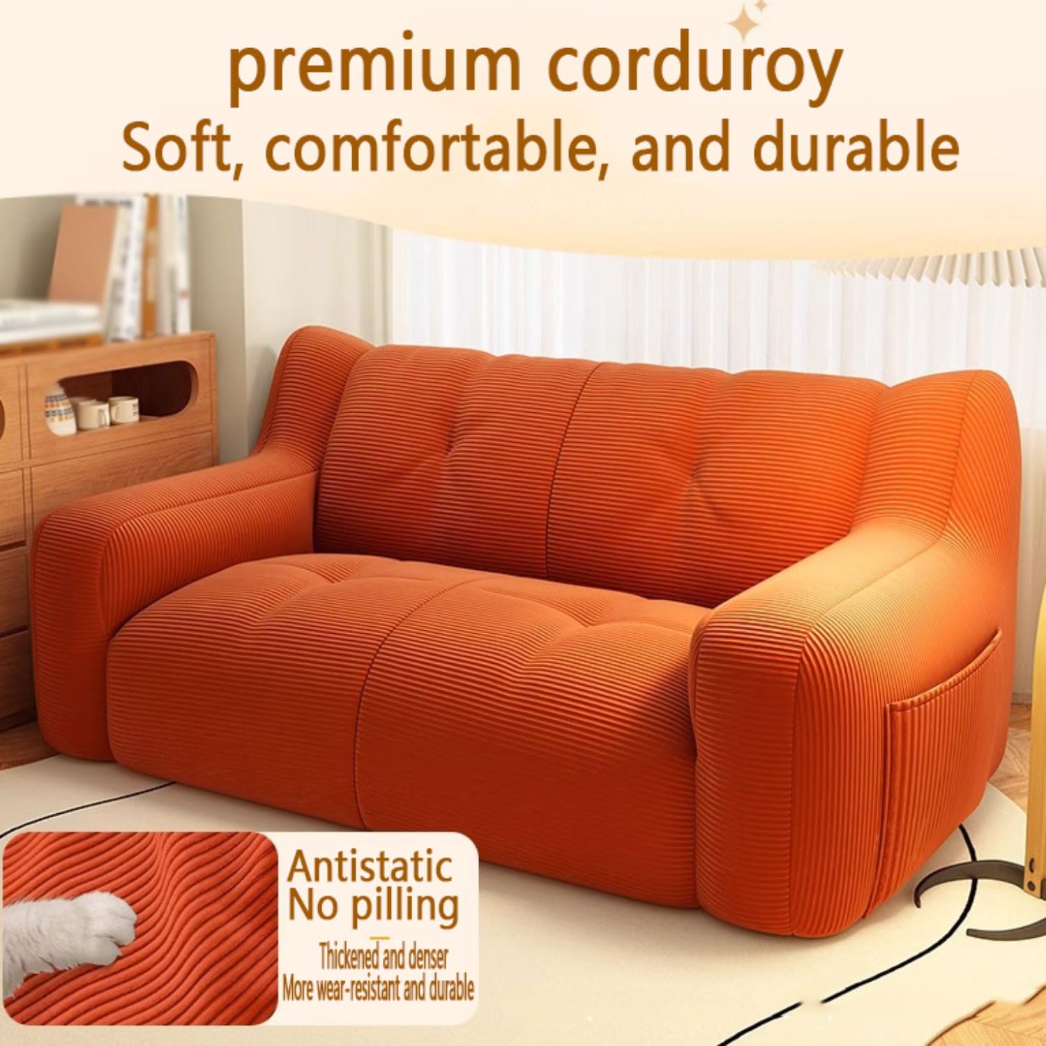 Sofa Puff Salon Nowoczesny Gigantyczny fotel XXL z wypełnieniem w zestawie do pokoju młodzieżowego lub nastolatka Bean Bag Krzesło dla graczy Design Dziecięce pufy Poduszka podłogowa Pokrowiec można