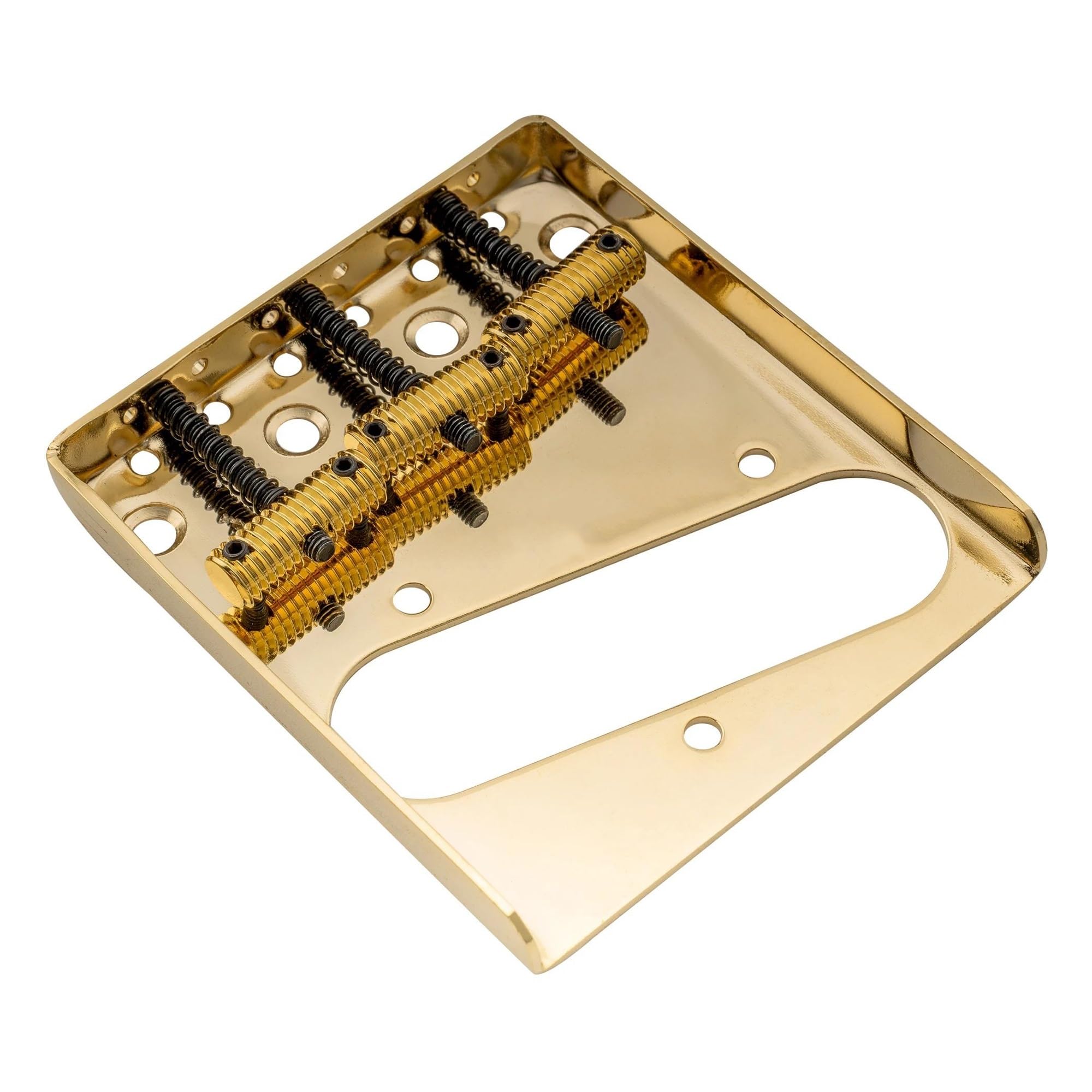 Puente Roscado De 54 Mm Con 3 Silletas Apto Para Guitarras | Puente de guitarra(Gold)