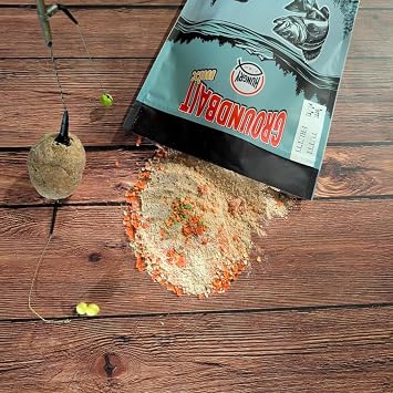 HungryFish Groundbait Fishing Chum Mix Natural Fishing Bait for Carp, Catfish, Bluegill & Crappie Strong Scent Trail, Fast Attraction, Safe for Lakes, Ponds & Rivers (Sunflower Seeds) 15.5oz