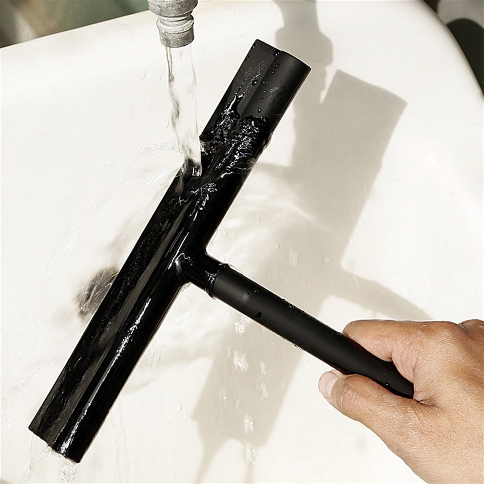 Rasquetas para Ducha, Escobilla de Cristal for Ducha, plástico, 2000 Gramos, Negro, Talla única