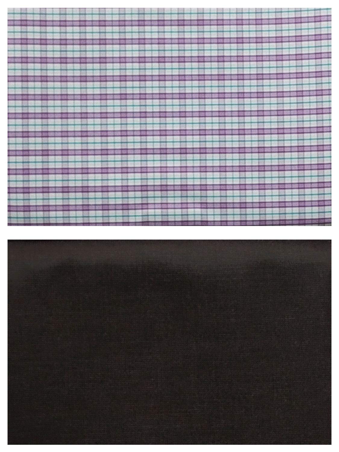 Men's Combo of Unstitched Multi Coloured Checkered Shirt and Dark Purple Trouser Fabric Set-image-30