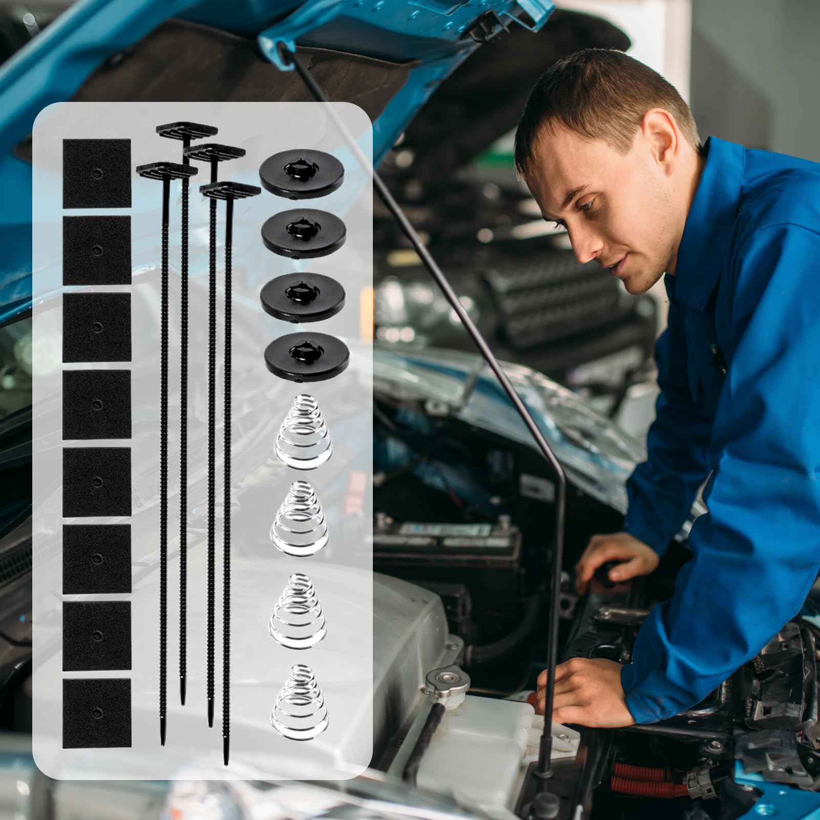 Kühlerbefestigungen | Kfz-Kondensator Kabelbinder | Hitzeabweisende Kühler Zubehörteile für Klimaanlage Kondensator Fahrzeugmodifikation und Wartung