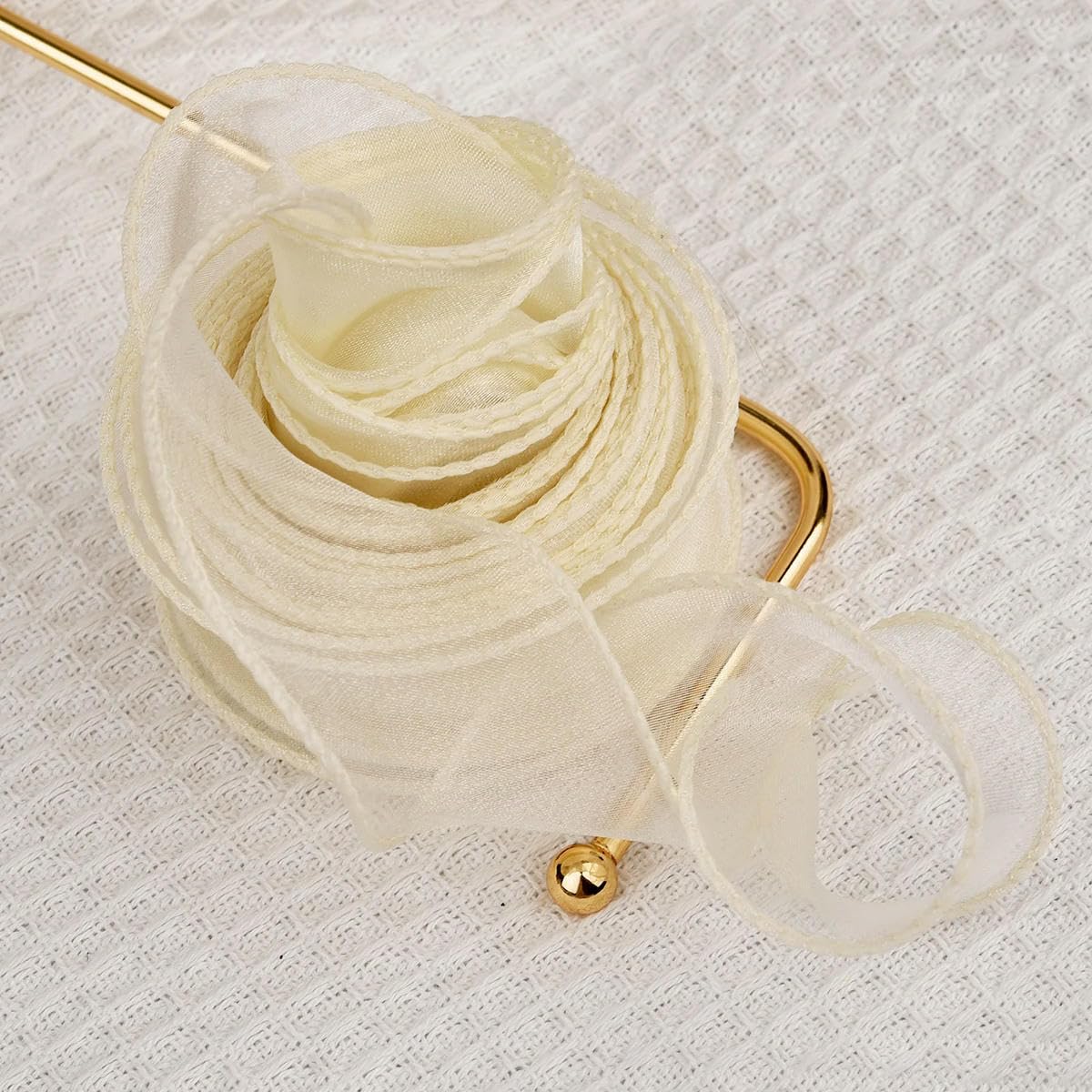 VICIYOO 4cm Fishtail Organza Yarn Ribbon Wave Edge Lace DIY Bouquet Packaging Bow Wedding Decoration Sewing Fabric Decor