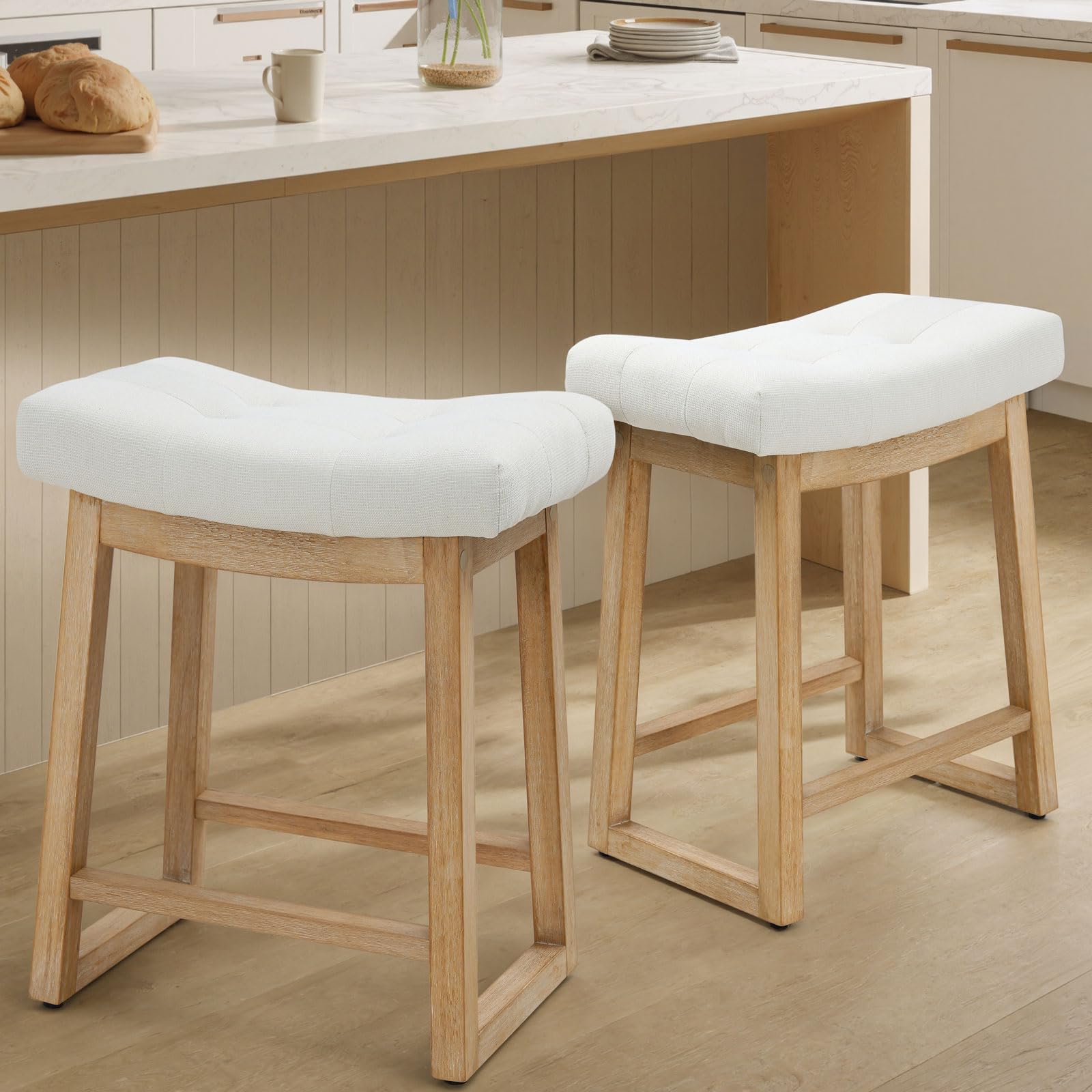 Backless Counter Height Stools - Set of 2