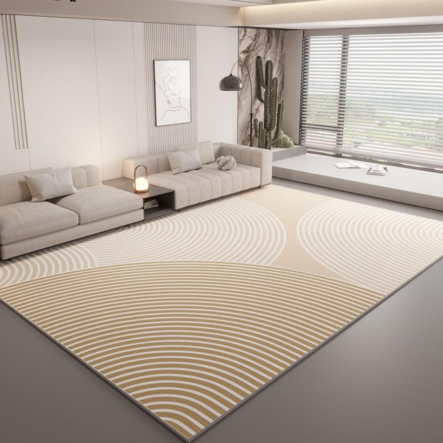 Extra Large Carpet for Living Room, Area Rug Bedroom Decor, Soft Machine Washable Floor Mat Durable(80CMx120CM/GHN-5)
