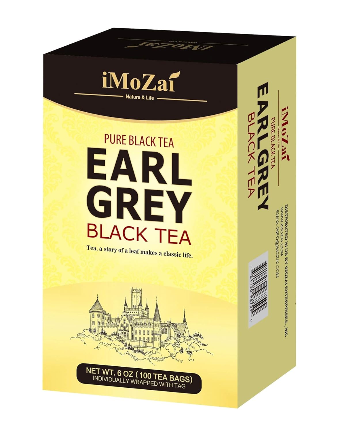 Imozai Organic Black Tea Bags 100 Count Individually Wrapped : Grocery & Gourmet Food