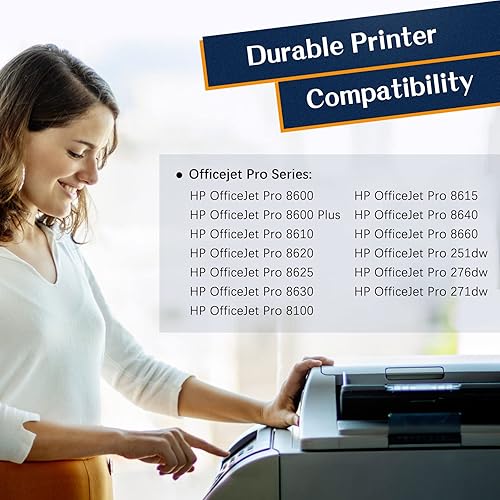 Miniatura 3 de Colorking Cartucho de tinta compatible con HP 950 XL 951 XL 950XL 951XL para usar con OfficeJet Pro 8600 8610 8615 8620 8625 8630 8100 276dw 251dw