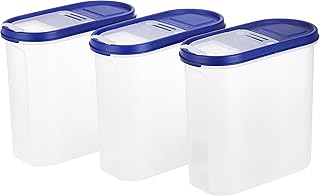 Solimo Plastic Storage Container Set Of 3 Pieces