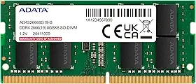 MEMORIA ADATA 8GB DDR4-2666MHZ 1.2V - NOTEBOOK - AD4S26668G19-SGN