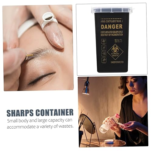 Miniatura 2 de Healeved Caja de almacenamiento de escritorio Sharps Bins Plastic Sharps Container Sharps Disposal Container shavemate Mini Plastic to go