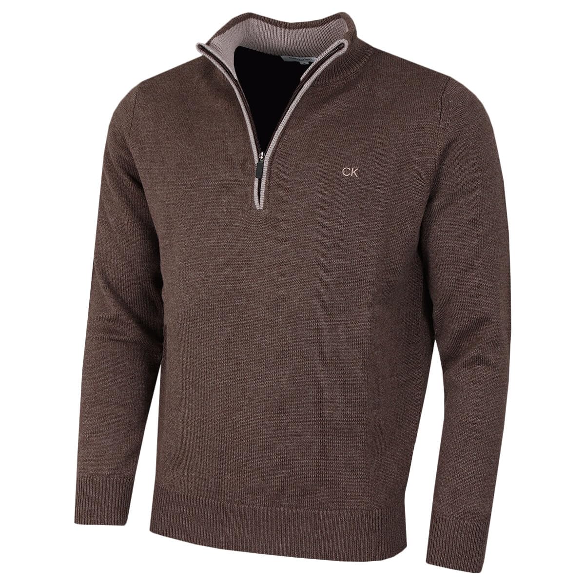 Calvin Klein Mens 1/2 Zip CK Golf Sweater - Turf Marl - XL