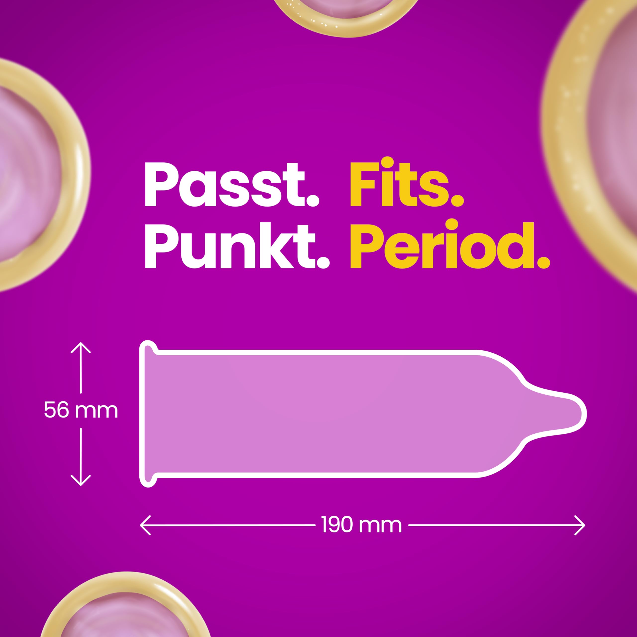 Préservatifs Loverelia "Extra Large" - plus d'espace et de confort - Ø 56 mm - ajustement parfait - latex de caoutchouc naturel - végétalien - réel au toucher - paquet de 100 (2 x 50 pièces)