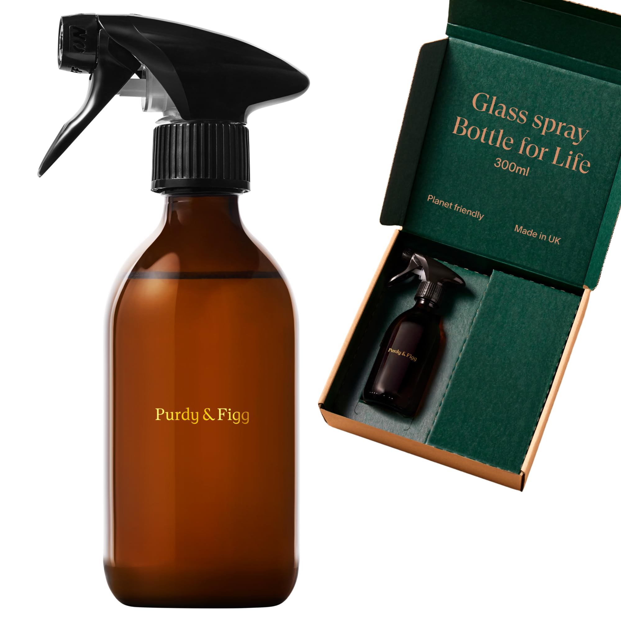 Purdy & Figg Counter Clean Refill Bottle | Counter Clean Bottle For Life | 300Ml Refillable Spray Bottle | Adjustable Trigger | Sustainable & Reusable | Cleaning Solutions | Easy Mix & Use For All Surfaces