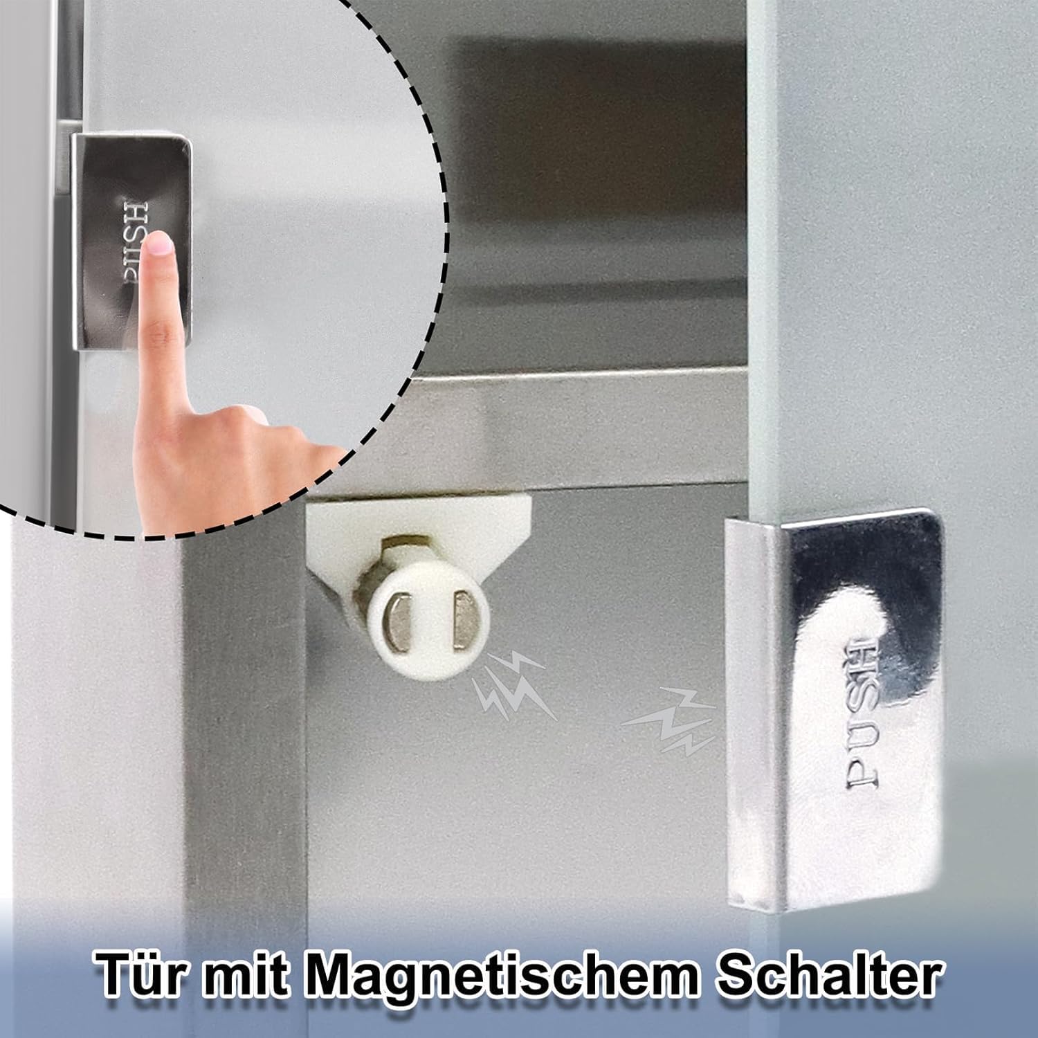 Medizinschrank Apothekerschrank, Abschließbarer Hängeschrank mit Magnetischer Glas Tür, 30x12x50cm (Silber, 3 Fächer)