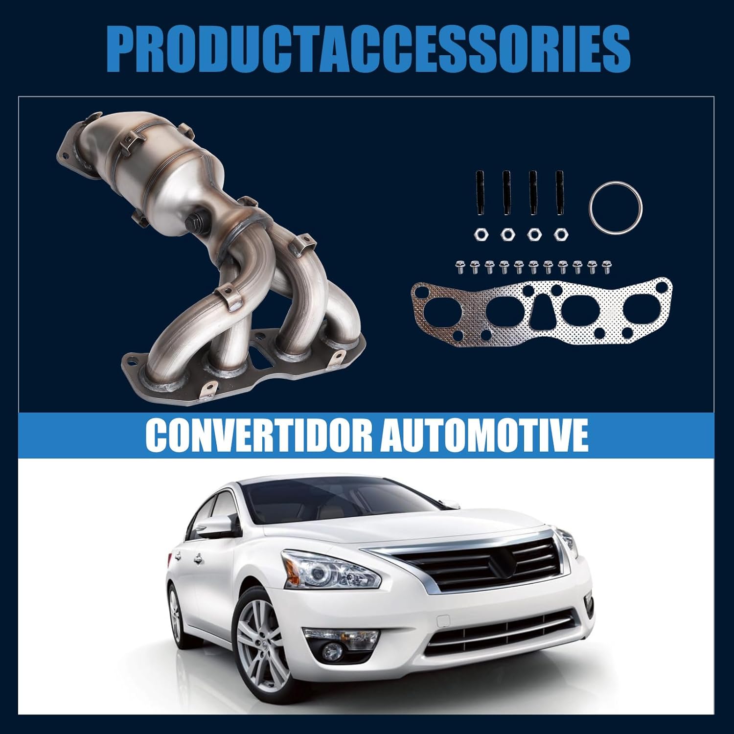 Catalytic Converter Compatible with 2013-2018 Altima, 2014-2019 Rogue 2.5L L4, 641427, 17462, 674149, 16694, 14002-CZ30E, 14002-JA91E, Manifold Catalytic Converter