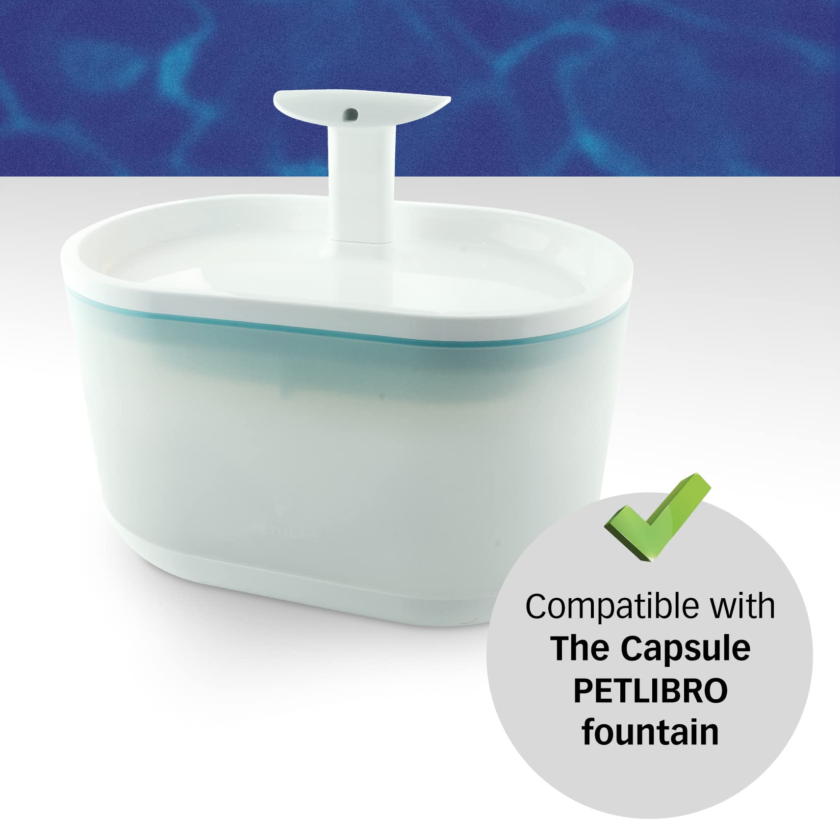 PET STANDARD Filtro de agua de repuesto compatible con PETLIBRO® cápsula sin BPA, fuente de agua para mascotas, 2,1 L, fuente de agua para gatos, paquete de 12