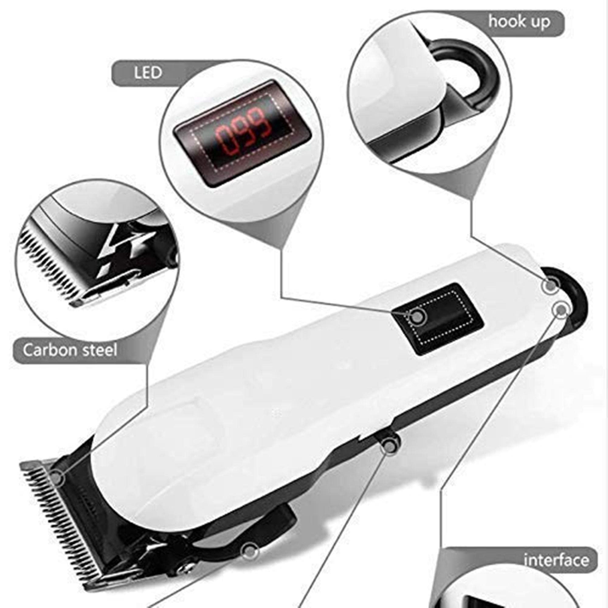 Dealsure Trimmer Men for Private Parts | Professional Hair Clipper & Trimer | Rechargeable Trimmer Men Beard | Cord & Cordless with Low Noise & Easy Grip | White