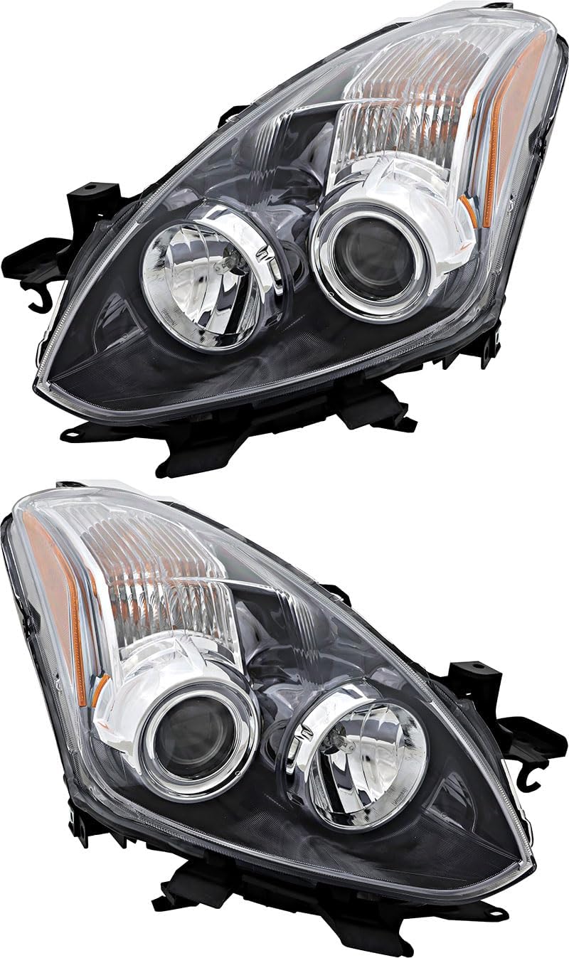For Nissan Altima Coupe Headlights Lamps Set 2010 2011 2012 2013 Halogen Driver and Passenger Side