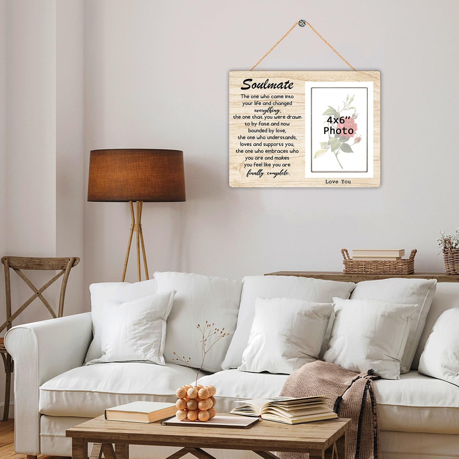 soul mate 62❣️ Amazon.com - Soul Mates Couples Picture Frame, His and Hers Wooden