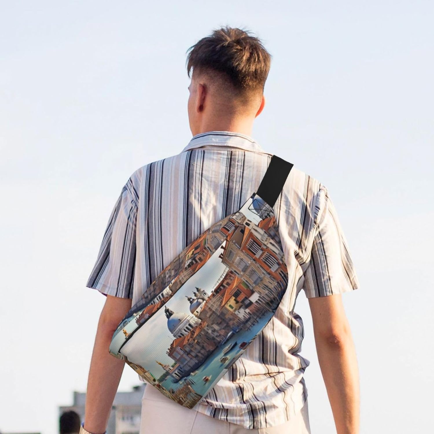 Fanny Pack for Men Women Grand canal in Italy Belt Bag with Adjustable Strap Fashion Waist Bag Waist Pack for Travel