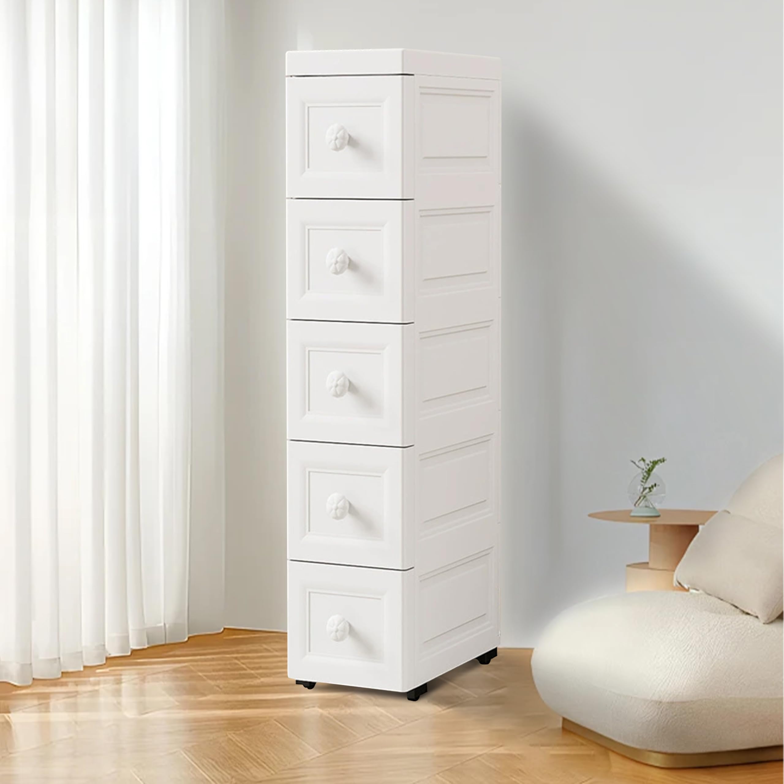 隙間収納 チェスト 6段 スリムストッカー 幅18cm キャスター付き プラスチック製 洗面所 キッチンおしゃれ収納 小物収納 デッ キッチンストッカー  ラグドロワ 3段 スリム 光沢パネル 幅17cm （ 収納ストッカー キャスター付き ラスチック 収納ケース 隙間収納 ワゴン ... 隙間収納 チェスト 省スペース小物収納 3段 4段 5段 6段 7段 スリムストッカー 引き出し おしゃれ 幅15cm /18cm/