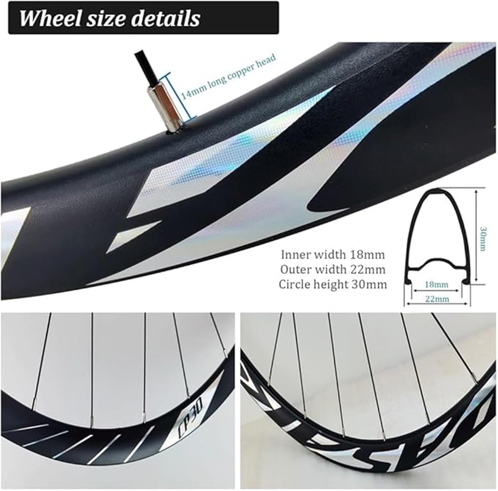 Rower wyścigowy 700C, aluminiowy hamulec tarczowy, 29", zestaw kół do roweru górskiego, felga rowerowa 30 mm, 24 otwory do prędkości 7/8/9/10/11 (9 x 100 mm/10 x 135 mm)