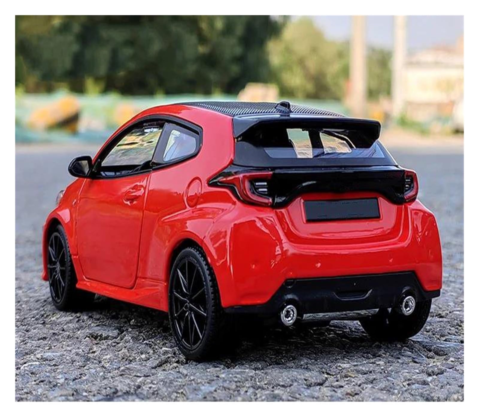 Modellauto Automodell Für Toyota GR Für Yaris Modellauto Modellfahrzeuge | 1:24 Miniaturauto Legierung Modellfahrzeug(Weiß)