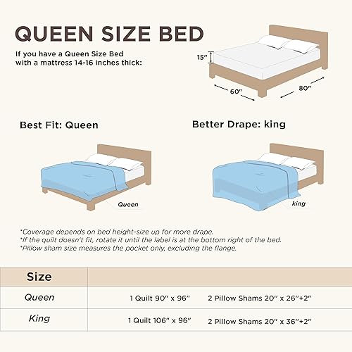 Miniatura 7 de Bedsure Juego de edredón tamaño King  Juego de ropa de cama prelavado tamaño King  Colcha ultrasuave tamaño King  Colcha de color amarillo crema