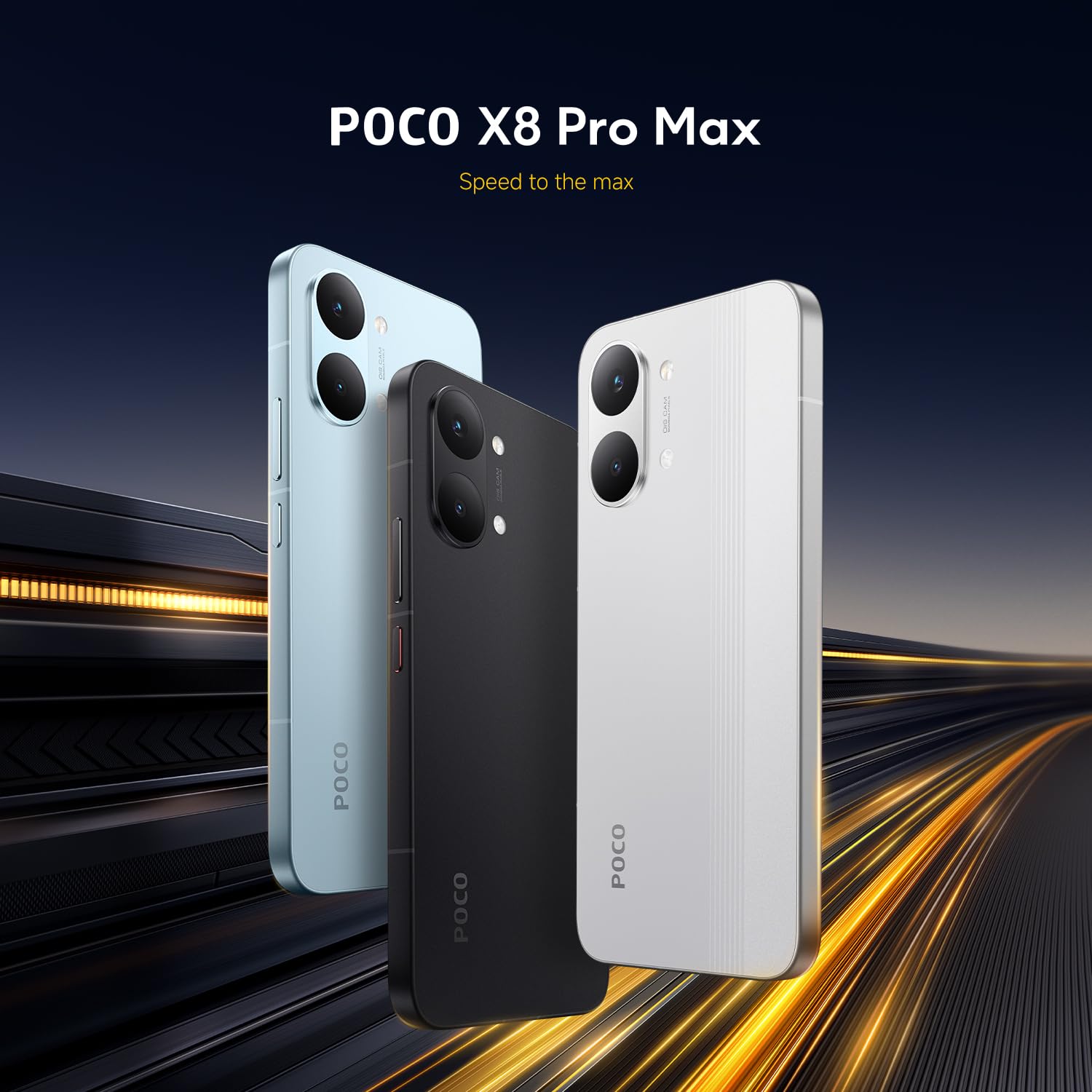 POCO X8 Pro Max, Smartphone 12+256GB, Dimensity 9500s, Batteria 8500mAh (typ), Display AMOLED ultra luminoso, Fotocamera da 50MP con OIS, Nero, Garanzia 2 anni+1 anno extra, Caricatore non incluso