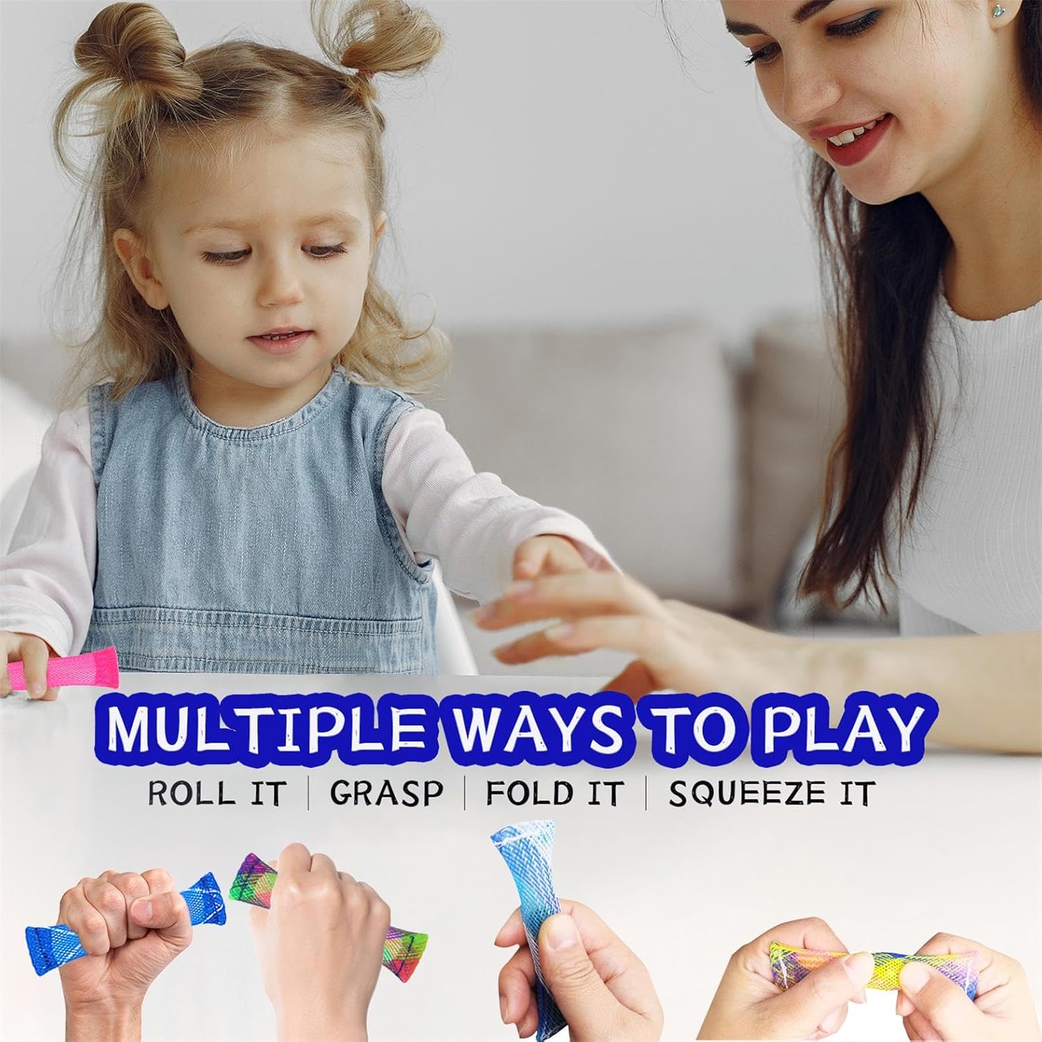 OaaXbbECco Fidget Toys Set-Stress Relief and Relieve Anxiety Toys-Marble Mesh (12 Pieces)