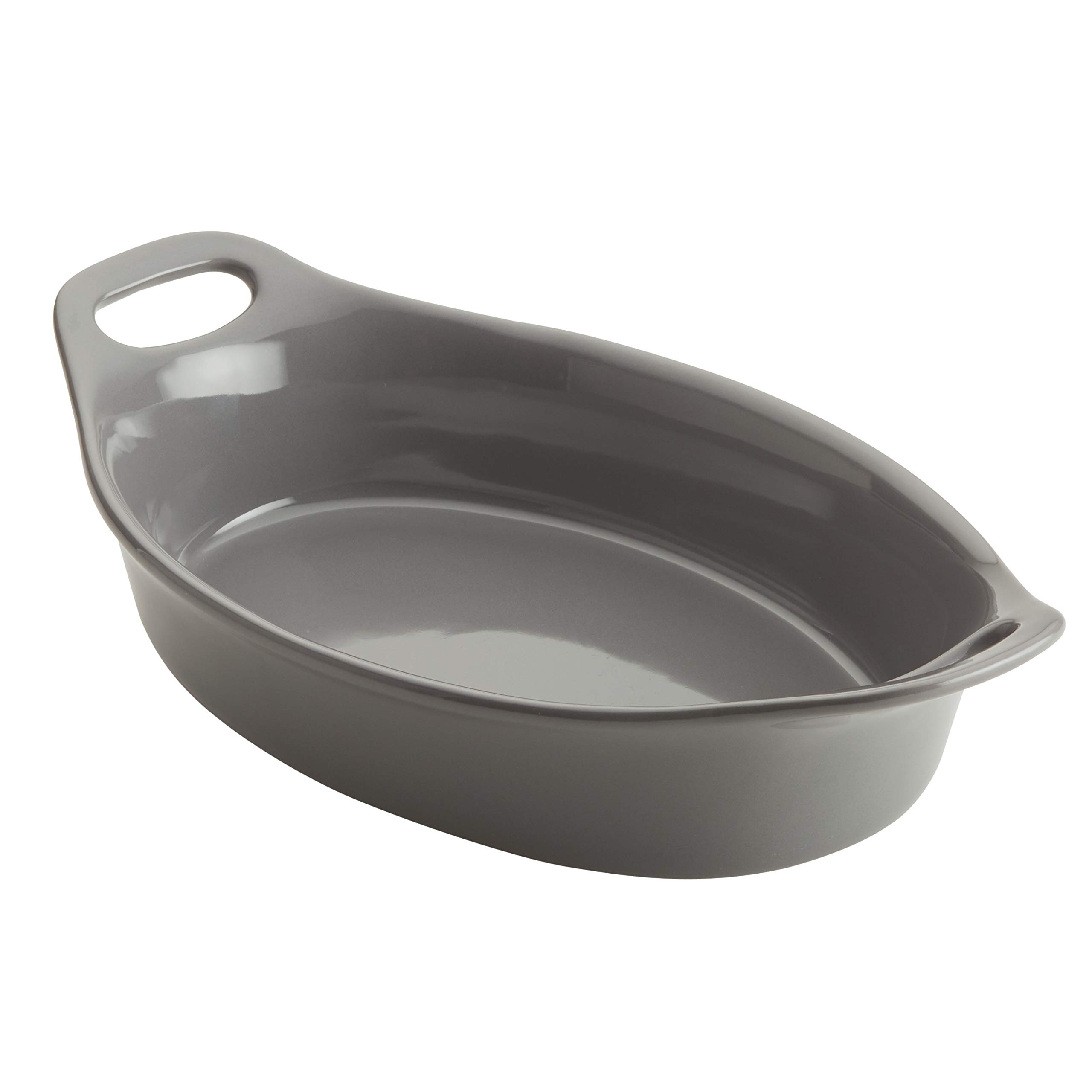 Rachael Ray gray oval ceramic baking dish