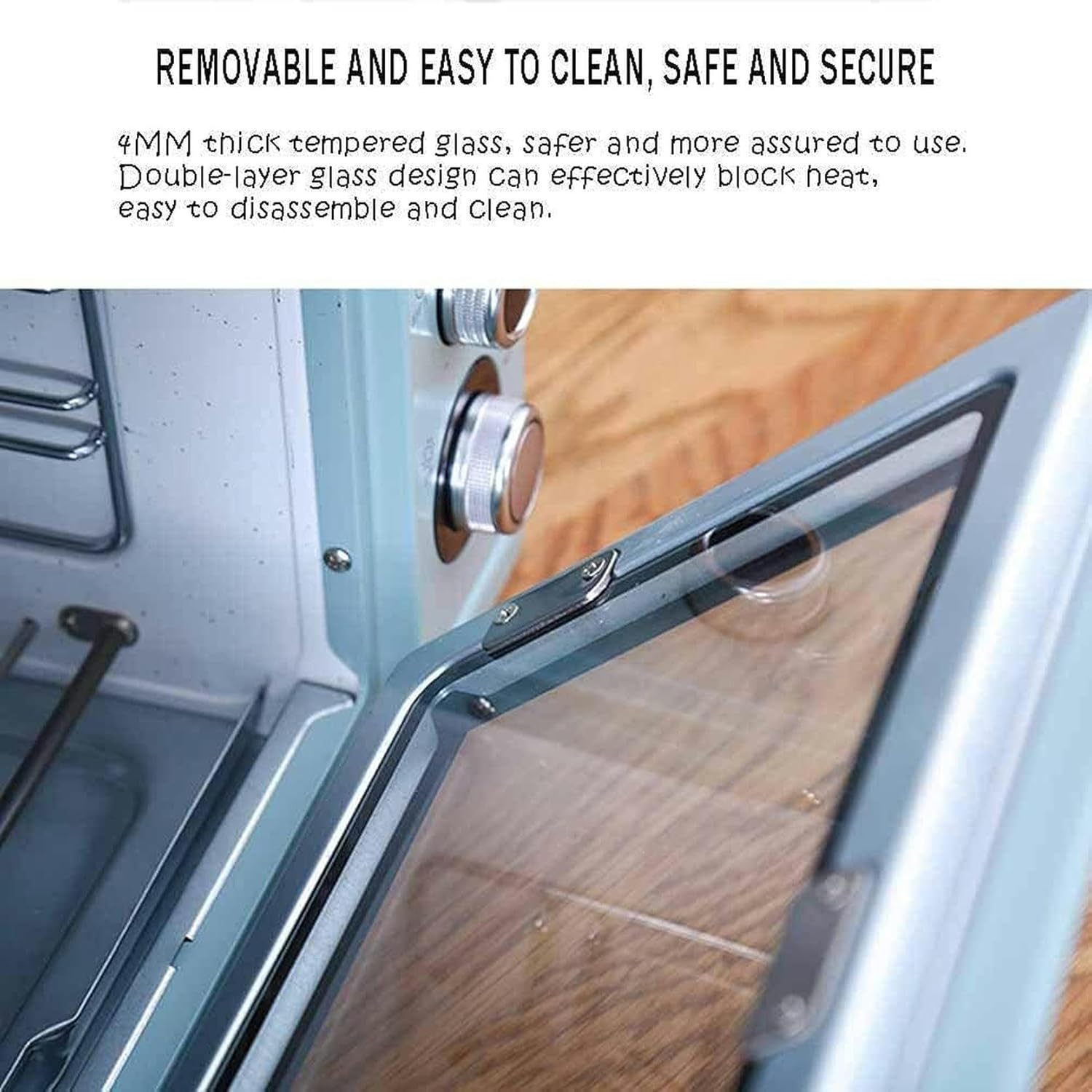 AMNOOL Mini Oven, 45L Super-Capacity Convection Oven Electric Oven, 4-Layer Grill Barbecue Oven Pizza Oven Aesthetic and Practical-1*