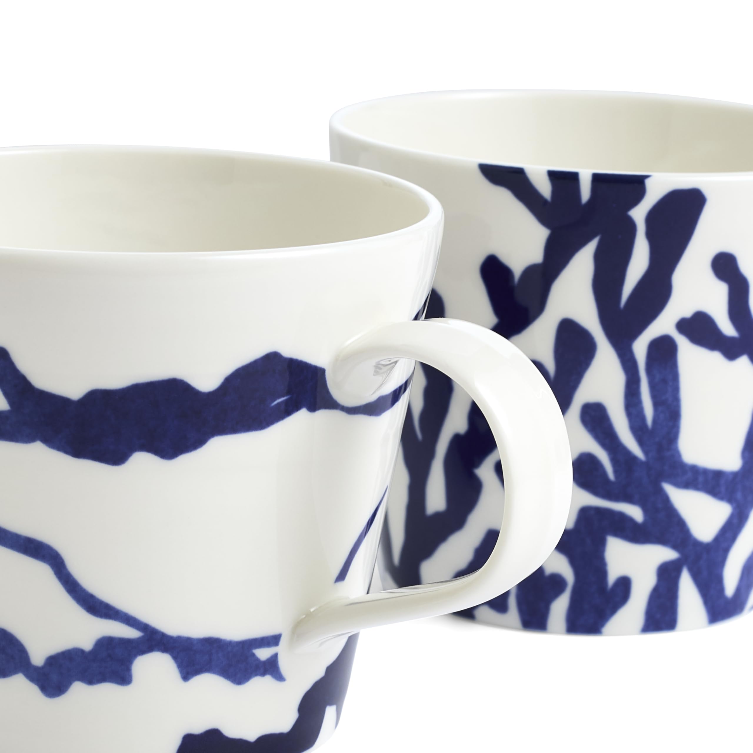 Royal Doluton 1815 Pacific - Juego de 4 tazas de 382.7 g con patrones mixtos, color azul