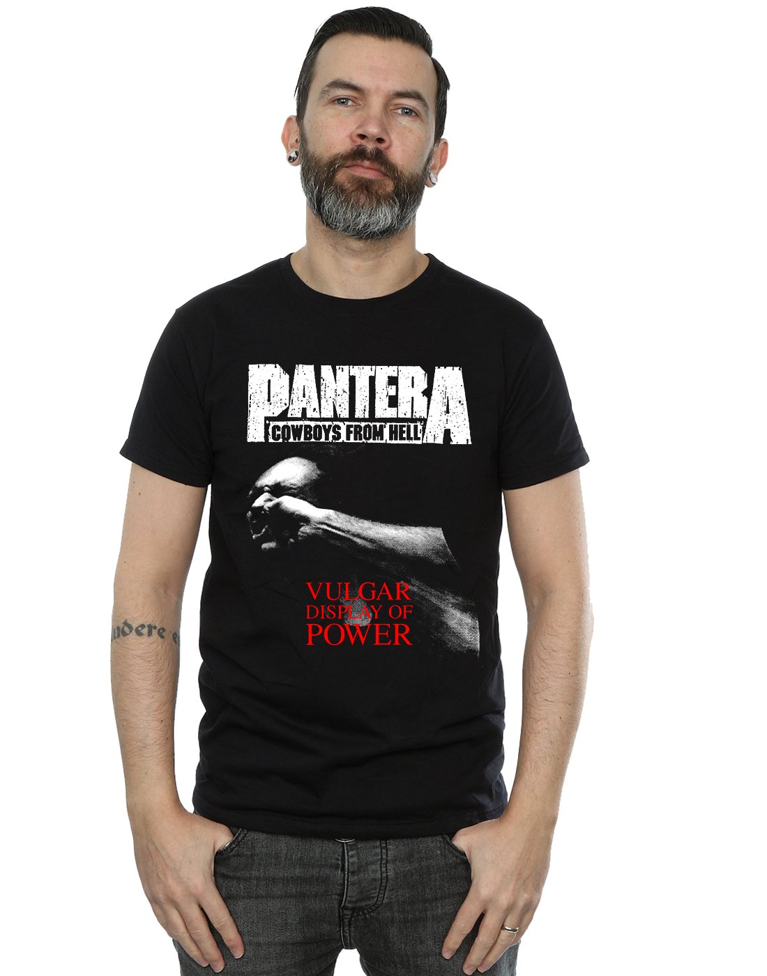 Absolute Cult Men's Black Pantera Vulgar Display Of Power T-Shirt XX-Large