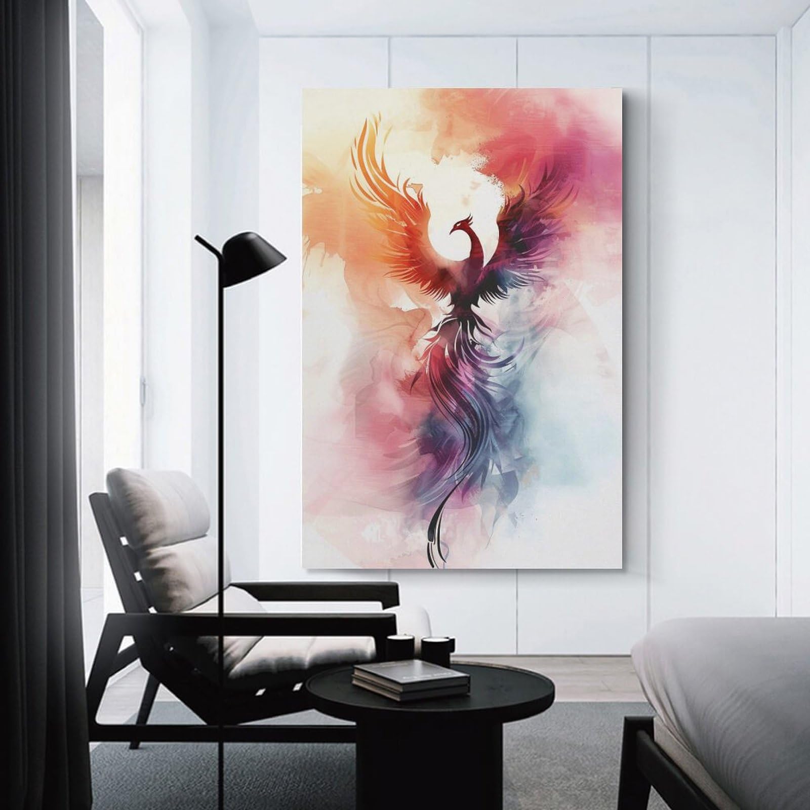 Phoenix Rising Wandbild – Leinwanddruck Feuervogel, Gerahmt Oder Ungerahmt | Deko Für Wohnzimmer, Schlafzimmer & Büro