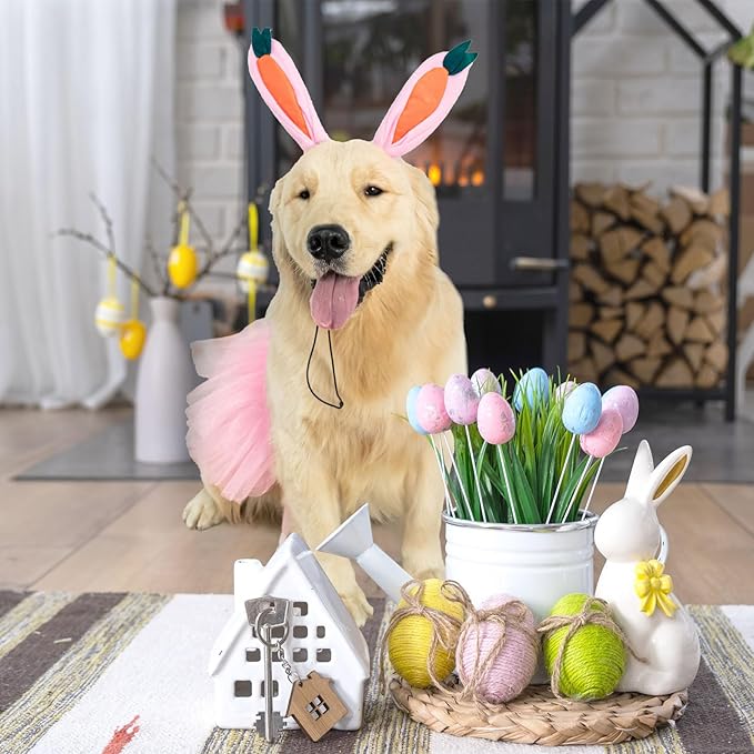 Conjunto de Disfraz de Conejito de Pascua para Perro Mediano a Grande miniatura 3