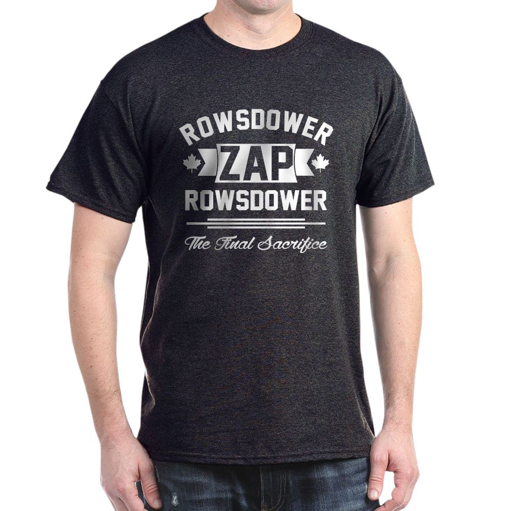 CafePressZap Rowsdower Contender Logo T Shirt Men's 100% Cotton, Classic Graphic Dark T-Shirt